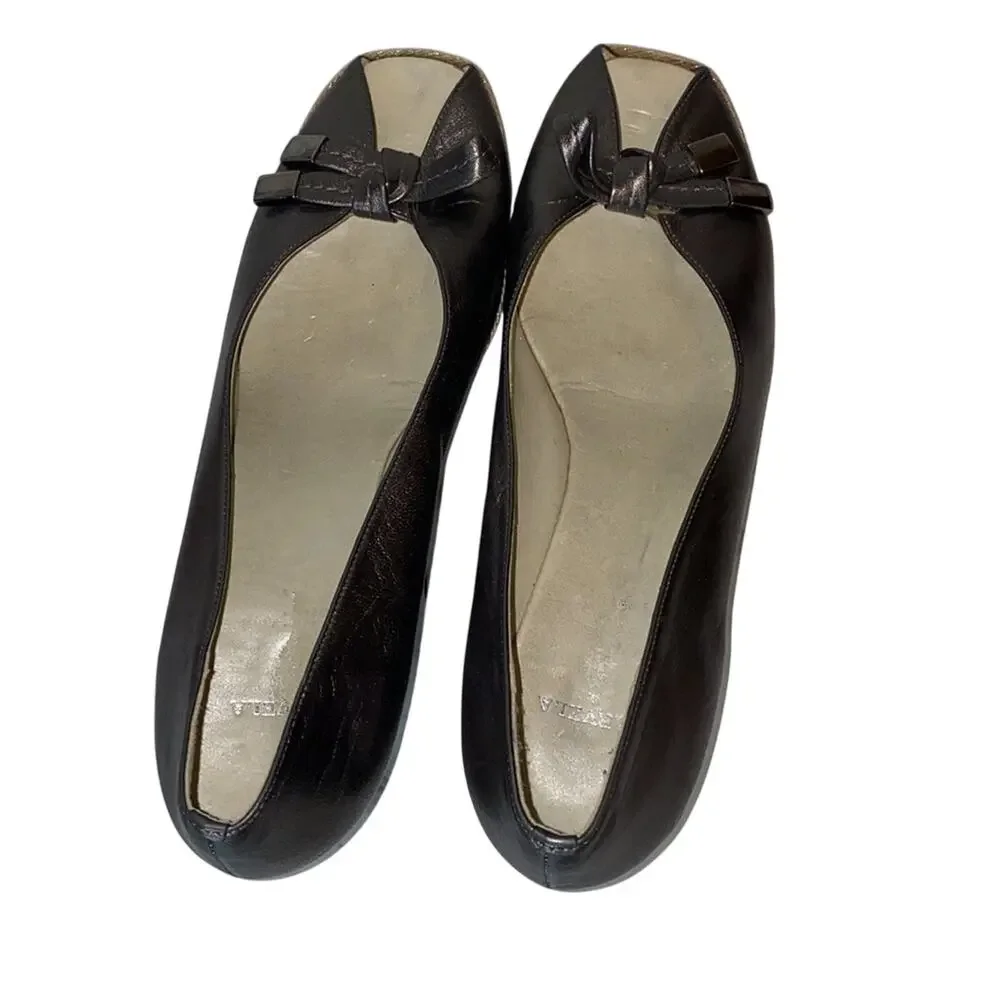 Carvela Made in Italy Leather Peep Toe Wedges 40